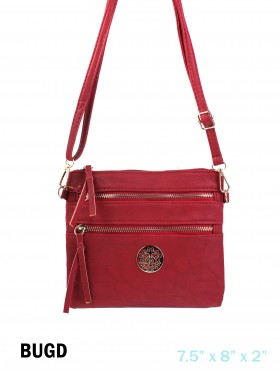 Premium Zip Faux Leather Crossbody